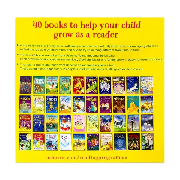 The Usborne Reading 40 Books Collection Box Set (with Free Audio Online) - Ages 5+ - Paperback Sale