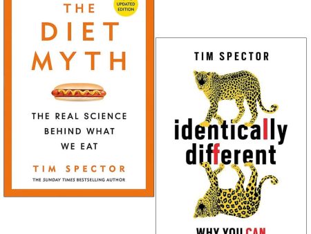 The Diet Myth & Identically Different: by Professor Tim Spector 2 Books Collection Set - Non Fiction - Paperback For Discount