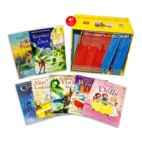 The Usborne Reading 40 Books Collection Box Set (with Free Audio Online) - Ages 5+ - Paperback Sale