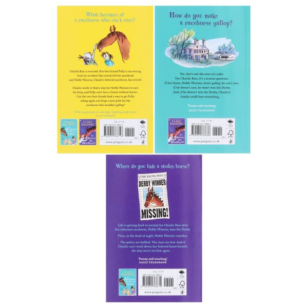 Charlie Bass Series By Clare Balding: 3 Books Collection Set - Ages 7-9 - Paperback Hot on Sale